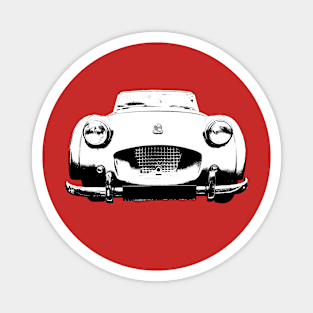 Triumph TR2 1950s British classic car monoblock black/white Magnet